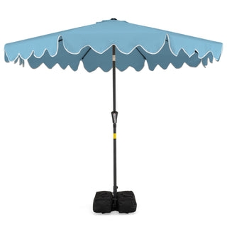 9-Foot Tilting Patio Umbrella with Weighted Base and Sandbags