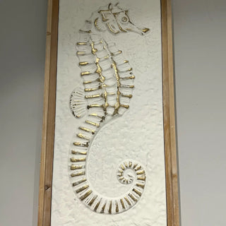 Wood-Framed Coastal Relief Wall Art