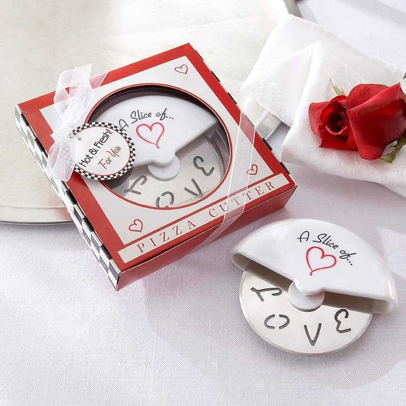 A Slice of Love Stainless-Steel Pizza Cutter in Miniature Pizza Box