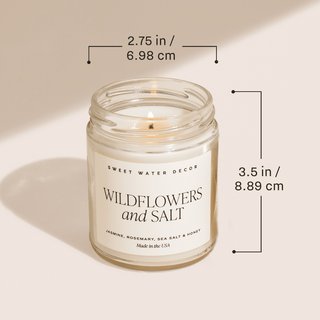 Merry Christmas Soy Candle - 9 oz Clear Jar (Christmas)
