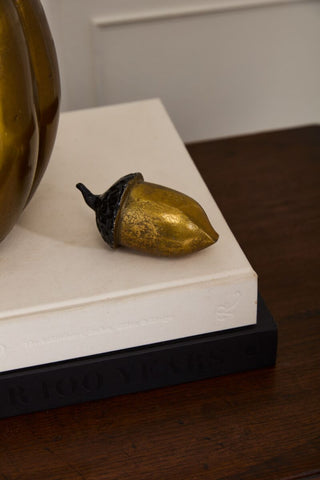 Oversized Totem Acorn Decorative Accent – Antique Gold & Black