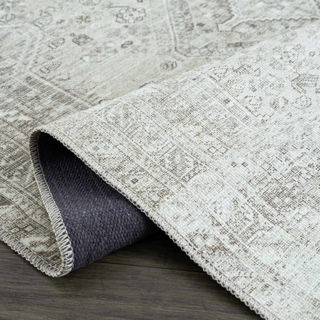 Barny Sage Flat Pile Washable Rug – Soft Modern Area Carpet for Home