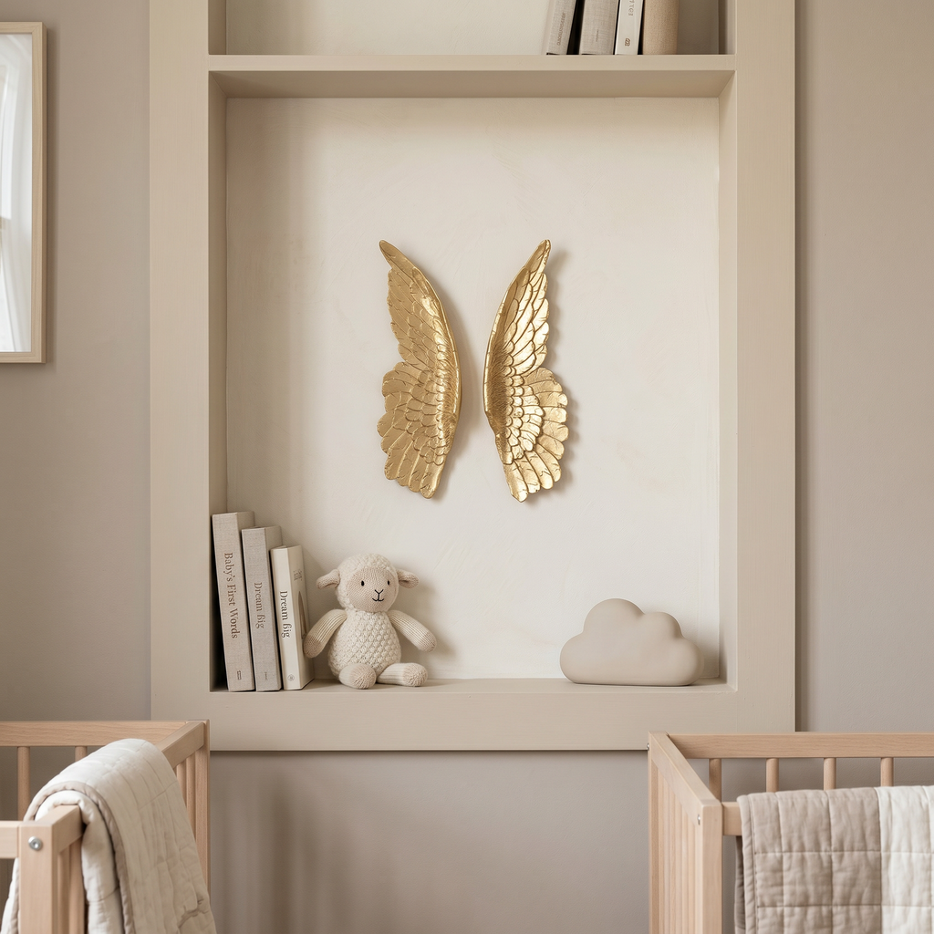 Sculpted Mini Angel Wings Wall Decor