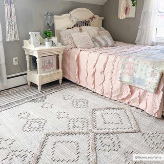 Amaga High Low Rustic Rug – Textured Modern Washable Area Carpet