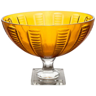 York Collection Footed Crystal Bowl – Elegant Decorative Centerpiece Bowl