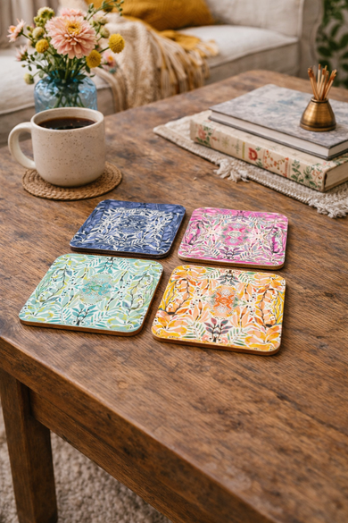 Amina Color Pop Coasters – Set of 4