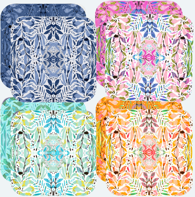 Amina Color Pop Coasters – Set of 4