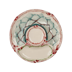 Artichoke Plates Set of 2 – Hand-Painted Portuguese Majolica Style Serving Plates