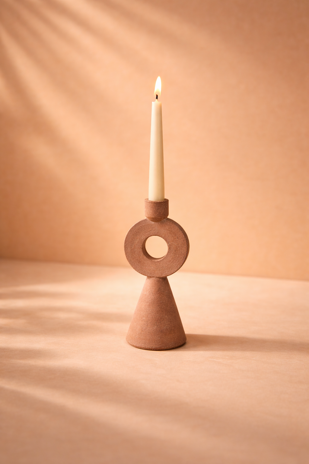 Azu & Asha Handcrafted Terracotta Taper Candle Holders