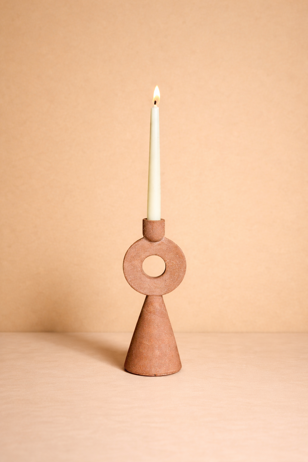 Azu & Asha Handcrafted Terracotta Taper Candle Holders