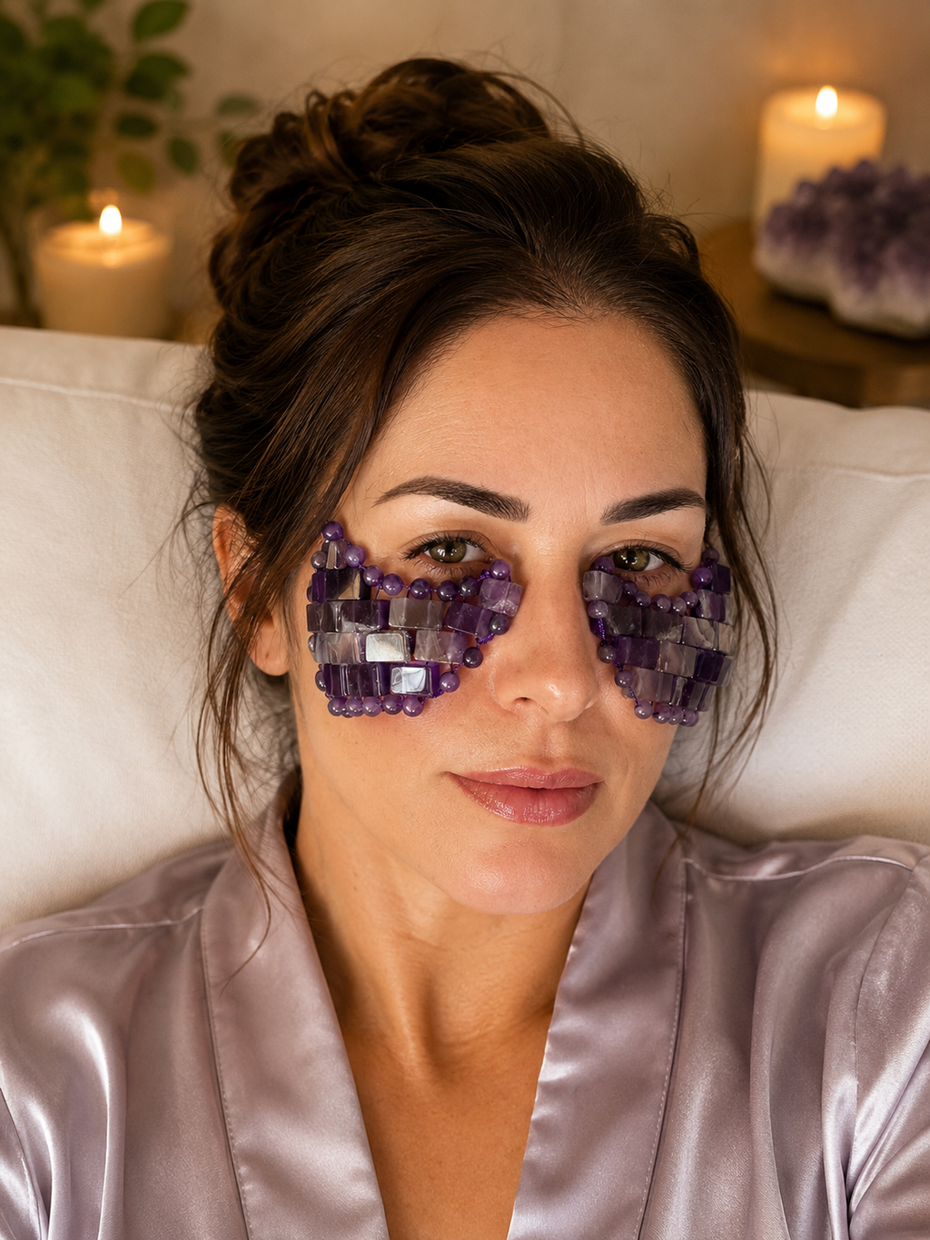 Amethyst Under Eye Mask – Cooling Crystal Eye Mask Set