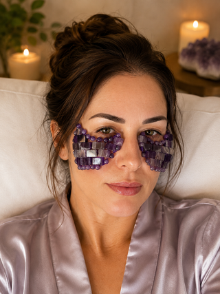 Amethyst Under Eye Mask – Cooling Crystal Eye Mask Set