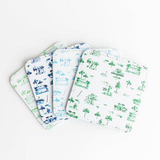 Elegant Tee Time Golf Coasters – Set of 4