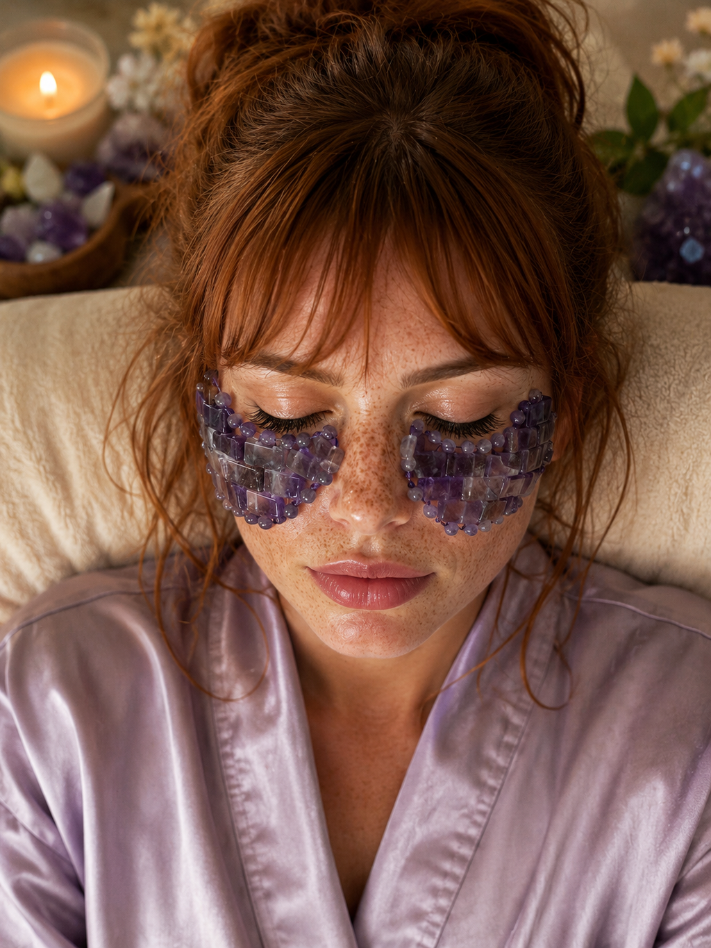 Amethyst Under Eye Mask – Cooling Crystal Eye Mask Set