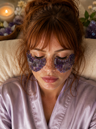 Amethyst Under Eye Mask – Cooling Crystal Eye Mask Set