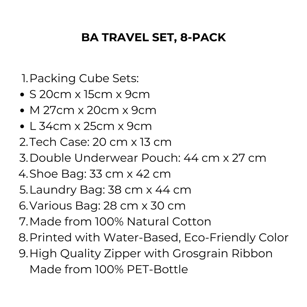 BA Travel Set, 8-pack – Pink/Blush