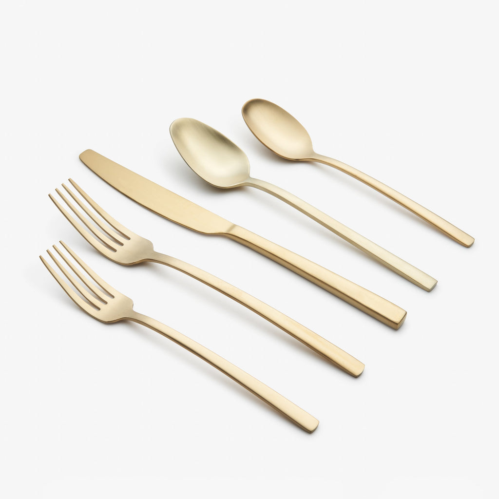 Cambridge Beacon Gold Satin 20-Piece Flatware Set, 18/0 stainless steel (view 3)