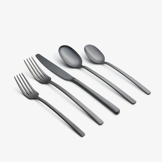 Cambridge Beacon Black Satin 20-Piece Flatware Set, 18/0 stainless steel (view 3)