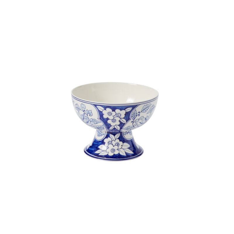 Classic Meets Contemporary: Elodie Vase in Blue Floral Chinoiserie