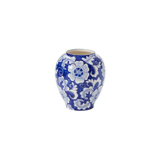 Classic Meets Contemporary: Elodie Vase in Blue Floral Chinoiserie