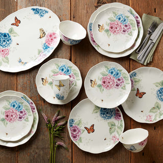 Lenox Butterfly Meadow Hydrangea 12-Piece Dinnerware Set, porcelain (view 2)