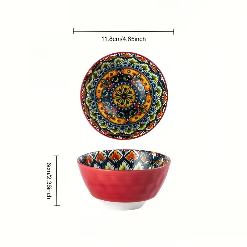 Maison Marrakech Artisan Ceramic Bowl Set – Set of 6