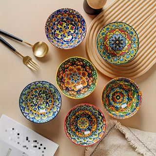 Maison Marrakech Artisan Ceramic Bowl Set – Set of 6