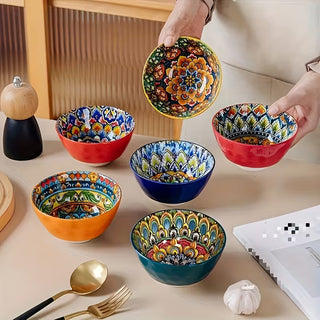 Maison Marrakech Artisan Ceramic Bowl Set – Set of 6