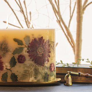 Gold Centerpiece Botanical Candle Plate