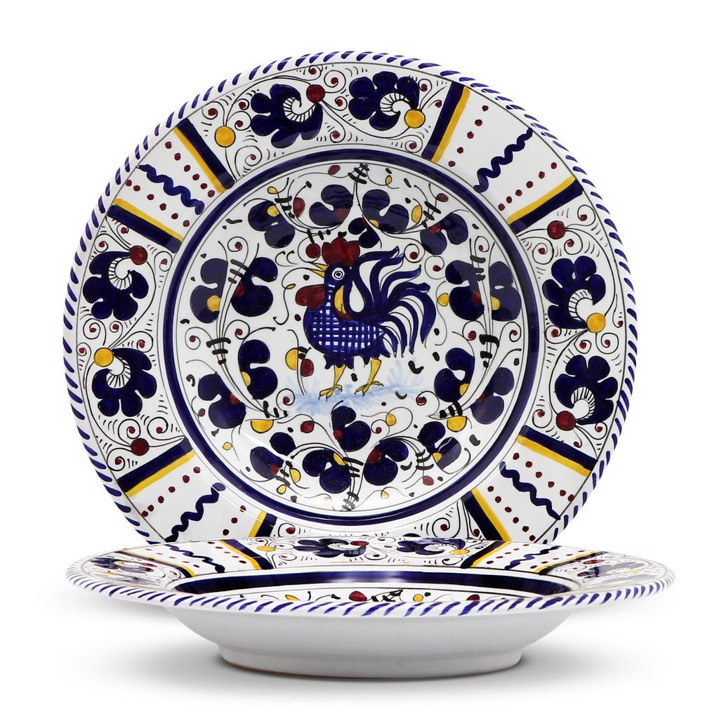 ORVIETO BLUE ROOSTER: Rim Pasta Soup Plate