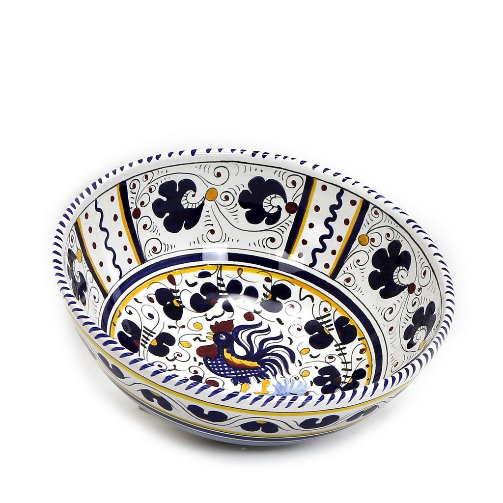 ORVIETO BLUE ROOSTER: Salad Bowl (Medium) 10
