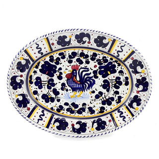 ORVIETO BLUE ROOSTER: Serving Oval Platter