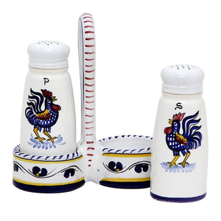 ORVIETO BLUE ROOSTER: Salt and Pepper Cruet