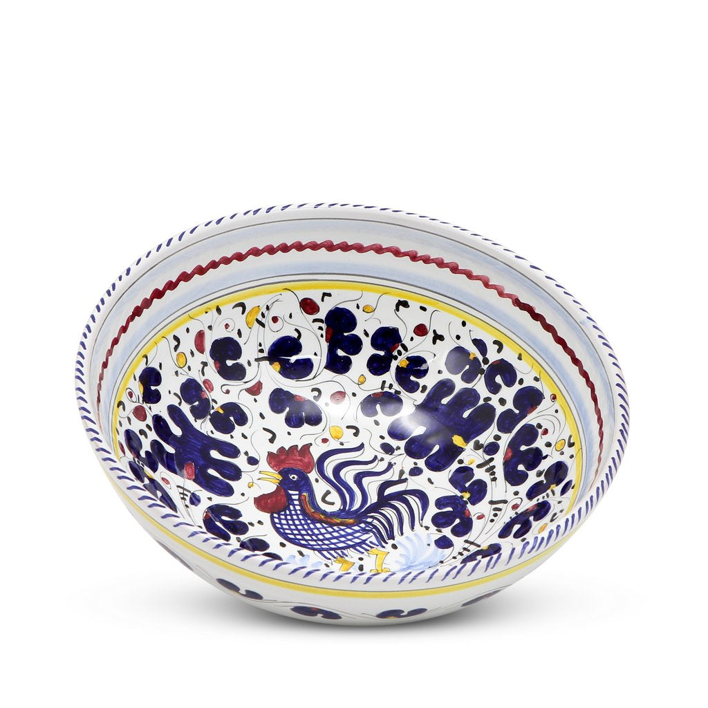 ORVIETO BLUE ROOSTER: Coupe Pasta/Soup Bowl