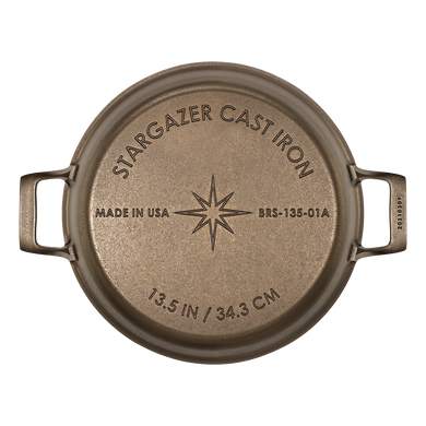 Heritage Gold 13.5-Inch Cast Iron Braiser – American Made