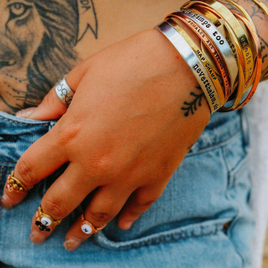 BRUNCH SO HARD Skinny Cuff Bracelet