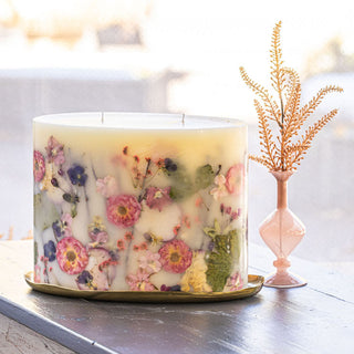 Gold Centerpiece Botanical Candle Plate