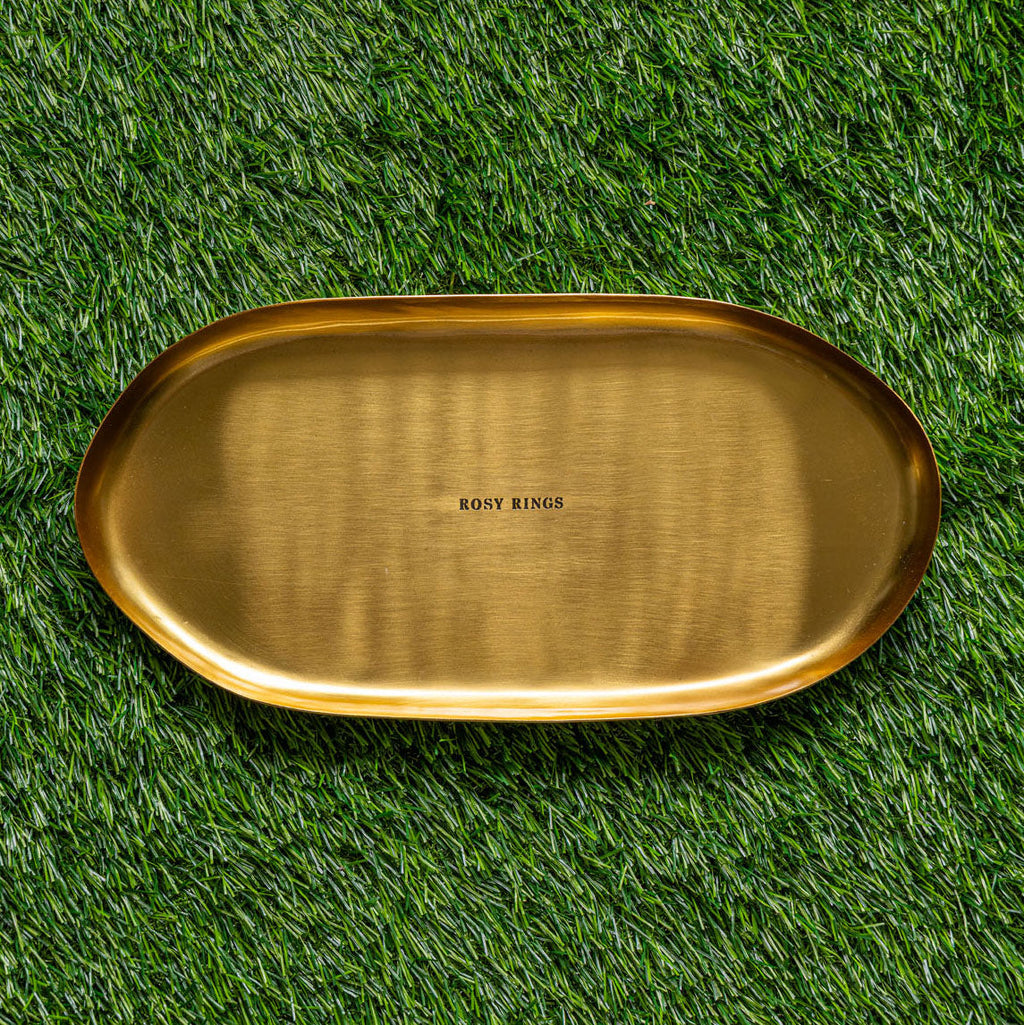 Gold Statement Botanical Candle Plate