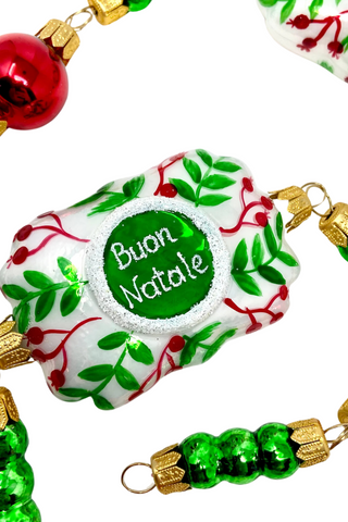 Buon Natale Glass Tree Garland – Sicilian Carretto Collection
