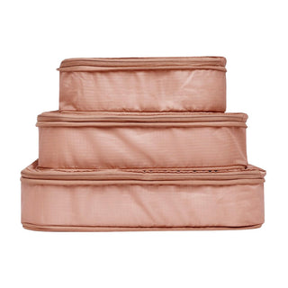 Compression Packing Cubes – Recycled Nylon – 3-pack – Pink/Blush