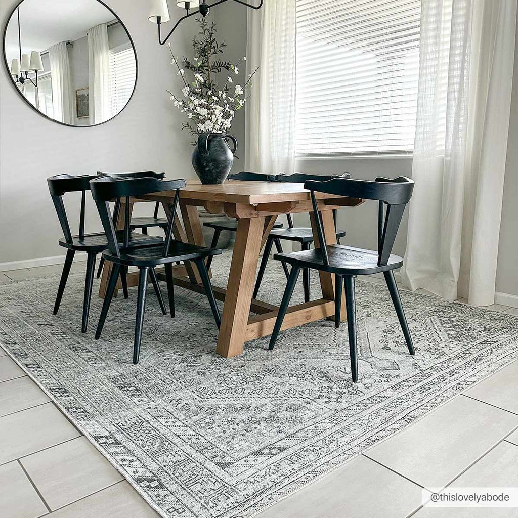 Barny Sage Flat Pile Washable Rug – Soft Modern Area Carpet for Home