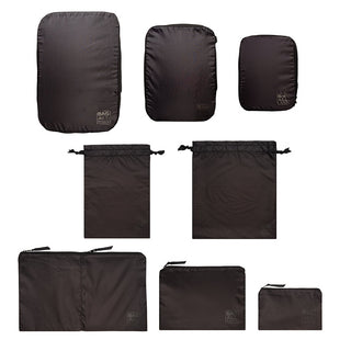 Compression Packing Cubes & Packing Bags – Recycled Nylon – 8-pack – Black