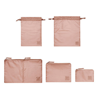 Packing Bags Set – Recycled Nylon – 5-pack – Pink/Blush