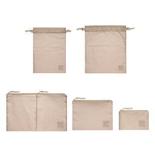 Packing Bags Set – Recycled Nylon – 5-pack – Taupe