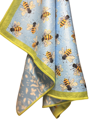 Elegant Bee Happy Double-Sided Tea Towel