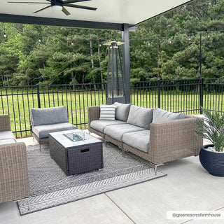 Areli Beige Brown Outdoor Rug – Soft Modern Washable Patio Carpet