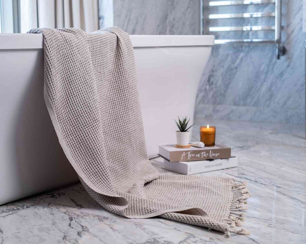 Organic Waffle Bath & Hand Towels | Soft Essentials Spa Collection