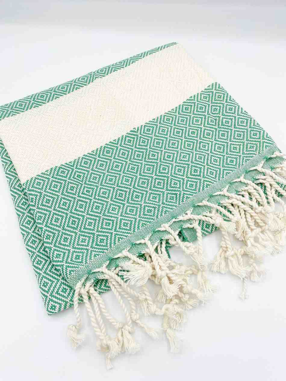 Diamond Hand Towel | Oversized Cotton Diamond Weave Towel
