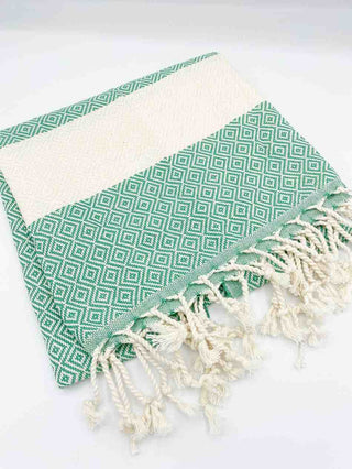 Diamond Hand Towel | Oversized Cotton Diamond Weave Towel