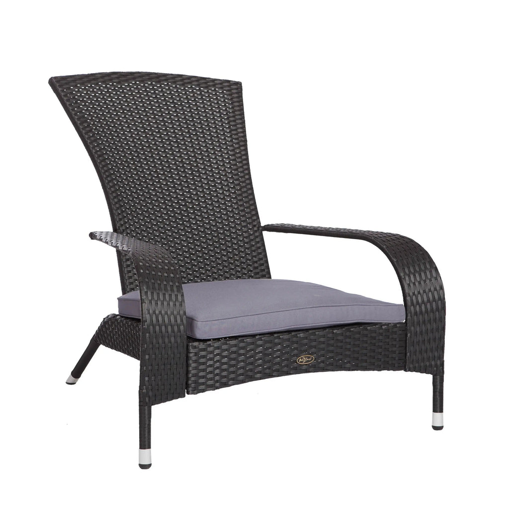 Black Coconino Wicker Chair-All-Weather Outdoor Patio Seating